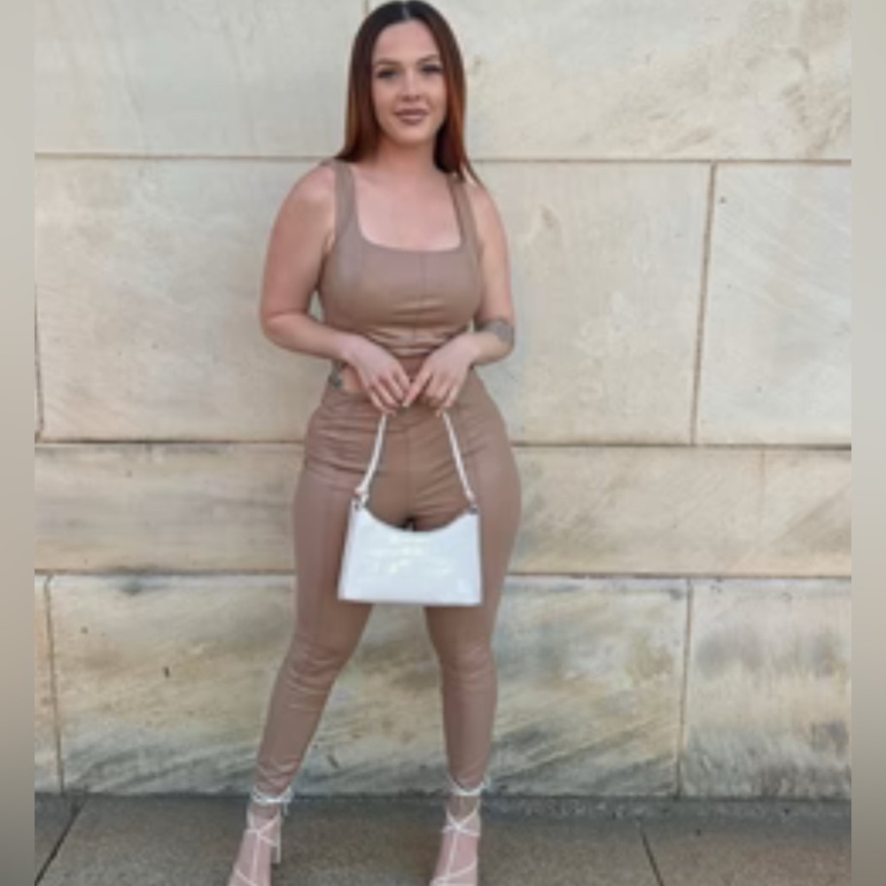 Tan Faux Leather set